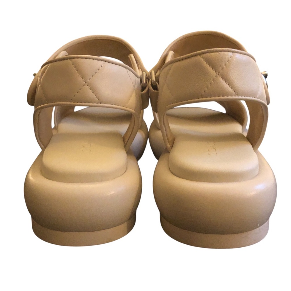Coach Peyton Leather Sandals in Chalk Size 8.5 NWT - Picture 5 of 16